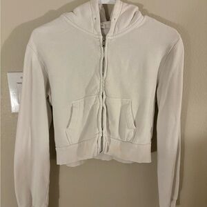 Brandy Melville Cream Zip-Up Jacket